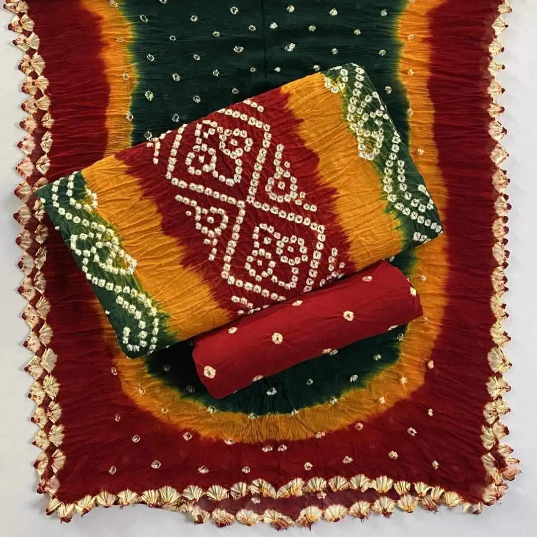 আনস্টিচ প্রিমিয়াম কটন বাটিক থ্রি-পিস জামা + ওড়না + প্যান্ট